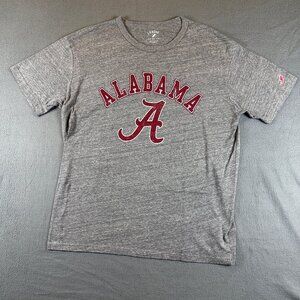 Alabama Crimson Tide Gray Script A Graphic T Shirt Mens XL League Collegiate Wea